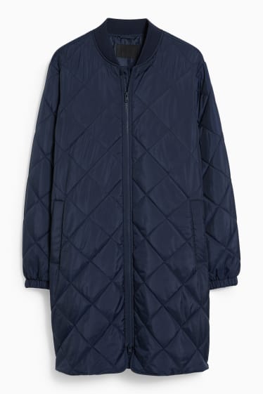 Women - Quilted coat - dark blue