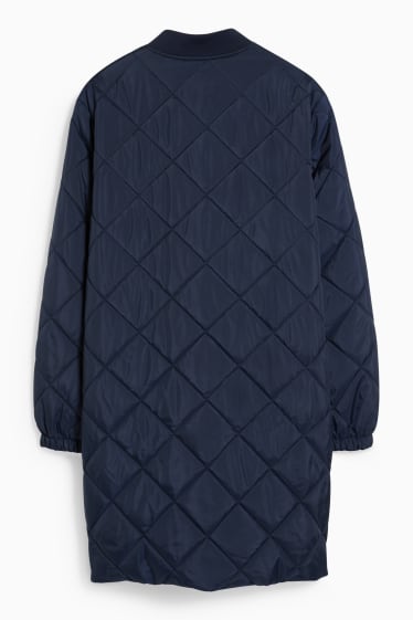 Women - Quilted coat - dark blue