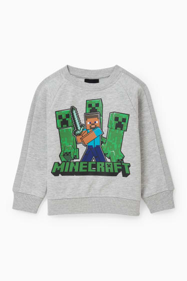 Enfants - Minecraft - sweat - gris clair chiné
