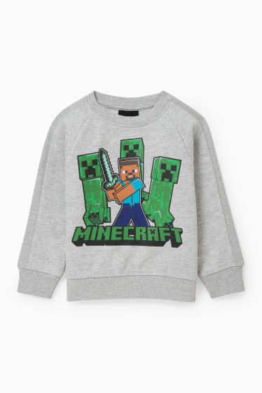 Kinder Buben - Minecraft - Sweatshirt - hellgrau-melange