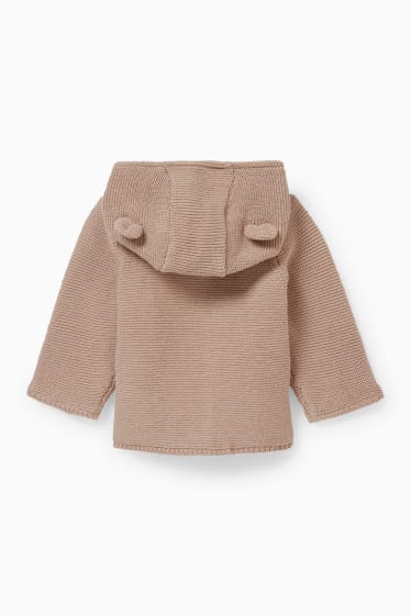 Bébés filles - Gilet en maille à capuche pour bébé - beige