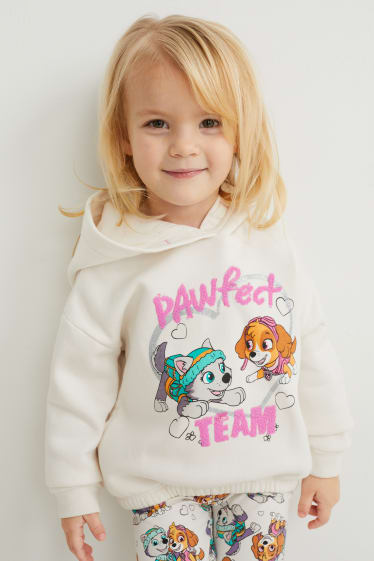 Enfants filles - Pat’ Patrouille - sweat à capuche - blanc crème