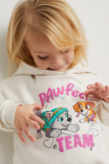 Enfants filles - Pat’ Patrouille - sweat à capuche - blanc crème