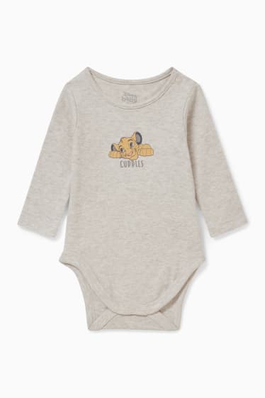 Babys - The Lion King - baby-outfit - 3-delig - grijs-bruin