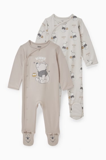Babies - Multipack of 2 - Winnie the Pooh - baby sleepsuit - beige
