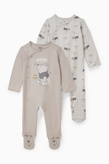 Unisex - Set van 2 - Winnie de Poeh - baby-pyjama - beige
