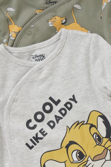 Bébés garçons - Lot de 2 - Le Roi Lion - pyjamas bébé - gris clair chiné