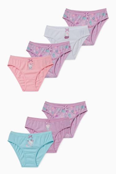 Enfants filles - Lot de 7 - Hello Kitty - culottes - violet clair