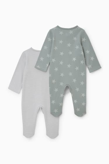 Babys - Set van 2 - baby-pyjama - mintgroen