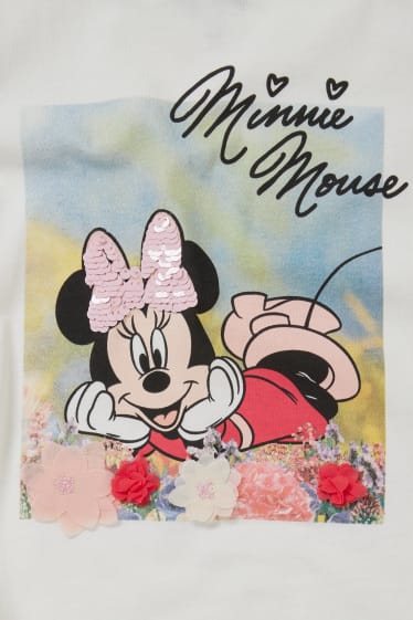 Kinder - Minnie Maus - Kurzarmshirt - cremeweiß