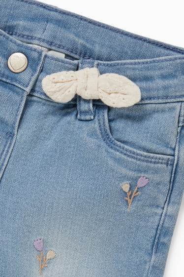 Neonate - Jeans neonate - a fiori - jeans azzurro