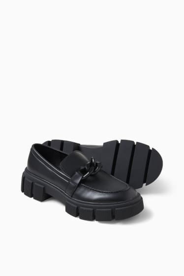 Donna - Mocassino - similpelle - nero