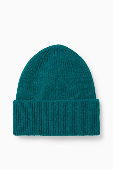 Women - Knitted hat - dark green