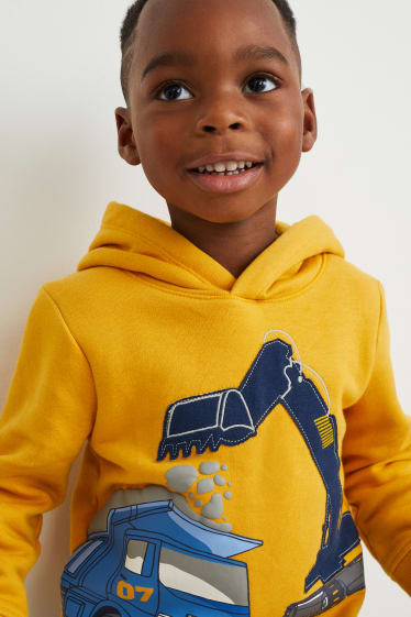 Kinder Buben - Bagger - Hoodie - gelb