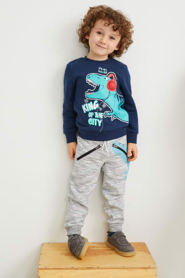 Enfants garçons - Lot de 2 - pantalon de jogging - gris clair chiné