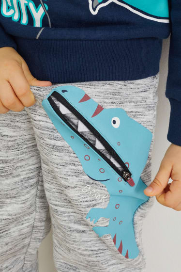 Enfants garçons - Lot de 2 - pantalon de jogging - gris clair chiné