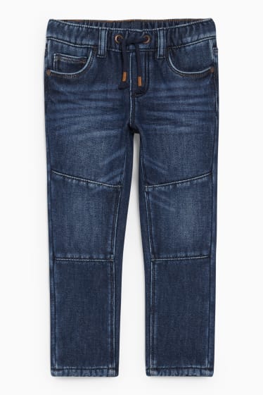 Dětské - Slim jeans - termo džíny - džíny - tmavomodré