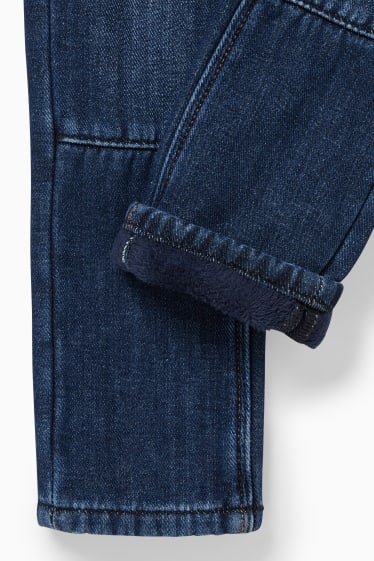 Children - Slim jeans - thermal jeans - denim-dark blue