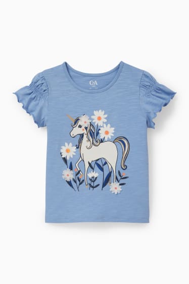 Copii - Unicorn - tricou cu mânecă scurtă - albastru