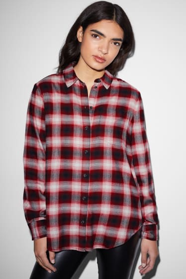 Donna - CLOCKHOUSE - blusa - a quadretti - rosso / nero