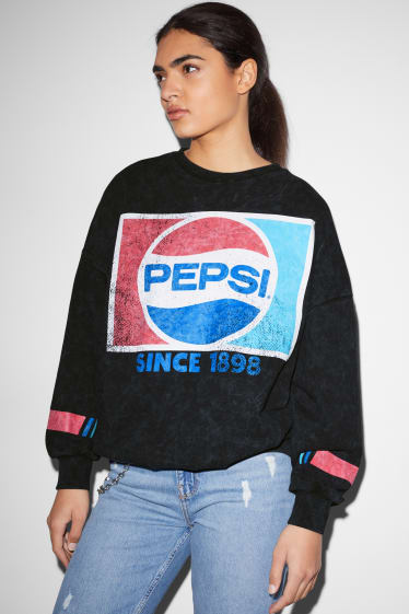 Kobiety - CLOCKHOUSE - bluza dresowa - Pepsi - czarny
