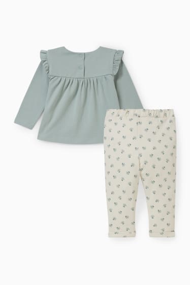 Baby Mädchen - Baby-Outfit - 2 teilig - hellgrün