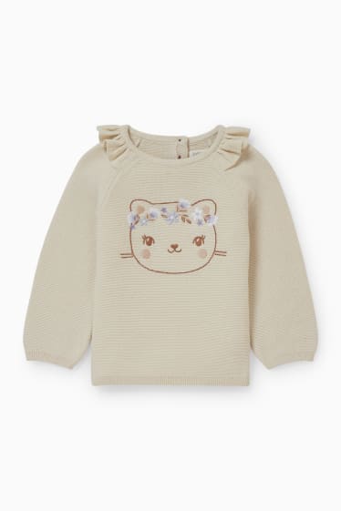 Neonate - Maglione per neonate - beige chiaro