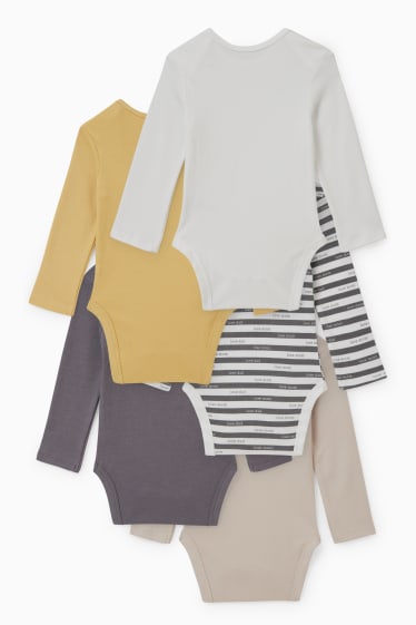 Unisex - Set van 5 - rompertje - crème wit