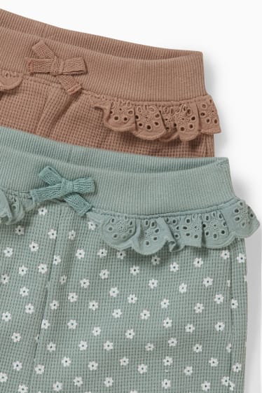 Neonati - Confezione da 2 - pantaloni sportivi per neonate - marrone