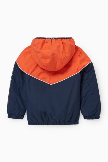 Copii - Jachetă cu glugă - portocaliu / albastru închis