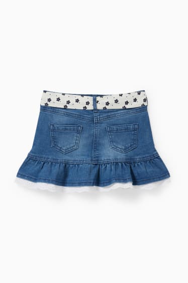 Kinderen: meisjes - Minnie Mouse - spijkerrokje - jeansblauw