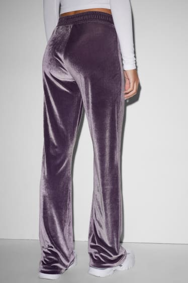 Femmes - CLOCKHOUSE - pantalon de jogging en velours - violet