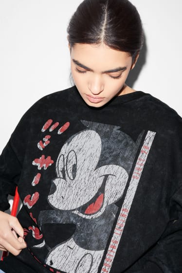 Dames - CLOCKHOUSE - sweatshirt - Mickey Mouse - grijs