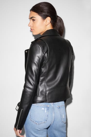 Teens & young adults - CLOCKHOUSE - biker jacket - faux leather - black