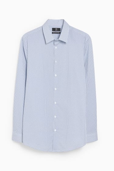 Bărbați - Cămașă office - slim fit - guler Kent - ușor de călcat - albastru deschis