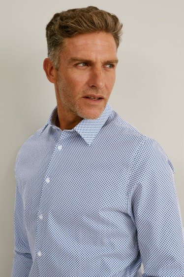 Heren - Business-overhemd - slim fit - kent - gemakkelijk te strijken - lichtblauw