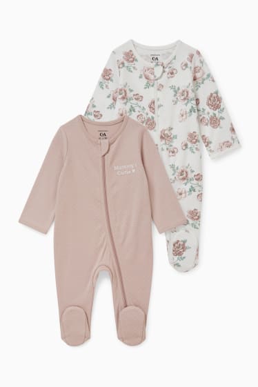 Neonati - Confezione da 2 - pigiama per neonate - rosa