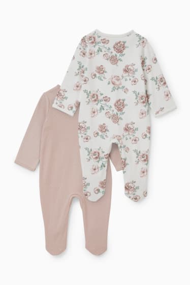 Babies - Multipack of 2 - baby sleepsuit - rose