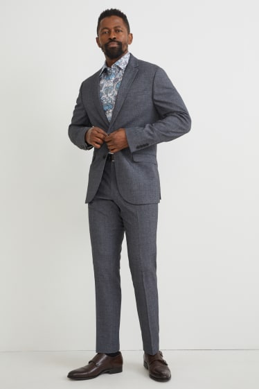 Heren - Business-overhemd - slim fit - kent - gemakkelijk te strijken - gekleurd