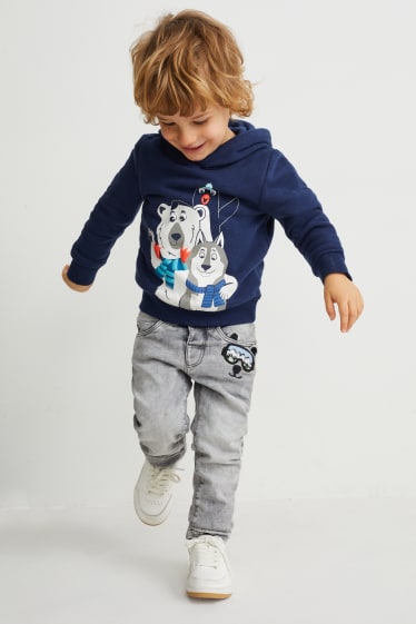 Kinderen - Slim jeans - thermojeans - grijs