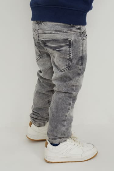 Kinder - Slim Jeans - Thermojeans - grau