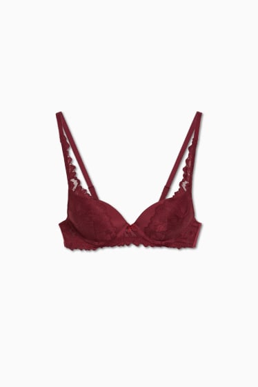 Femmes - Soutien-gorge avec armatures - PLUNGE - ampliforme - rouge