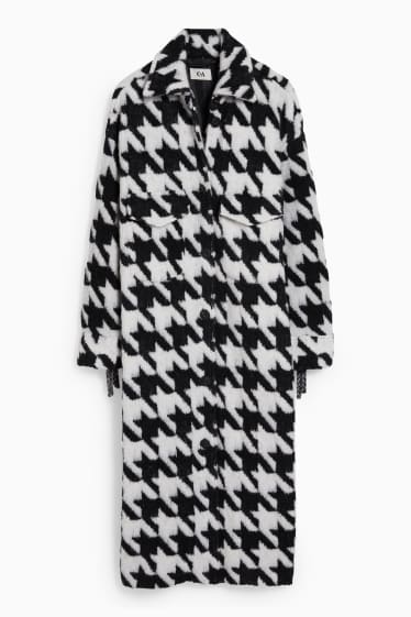 Women - Coat - check - black / white