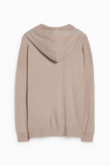 Femmes - Pullover à capuche - taupe