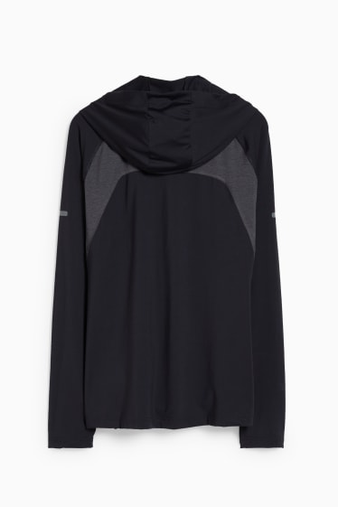 Men - Active hooded top - black