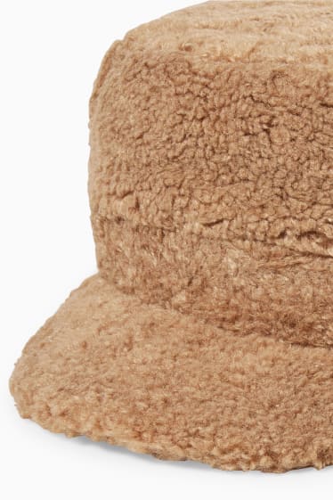Femmes - Casquette en peluche - marron