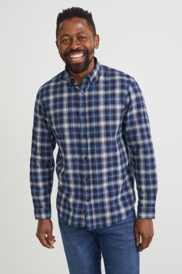 Hombre - Jersey y camisa - regular fit - button down - azul / gris