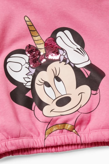 Dětské - Minnie Mouse - mikina s kapucí - růžová