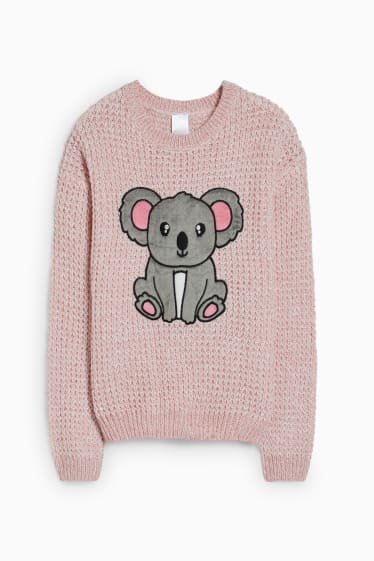 Children Girls - Jumper - rose