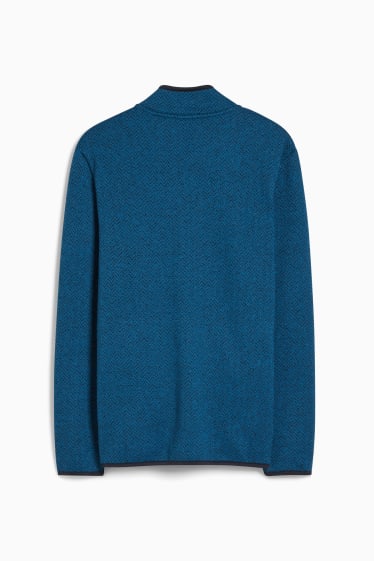 Herren - Sweatjacke - blau / schwarz